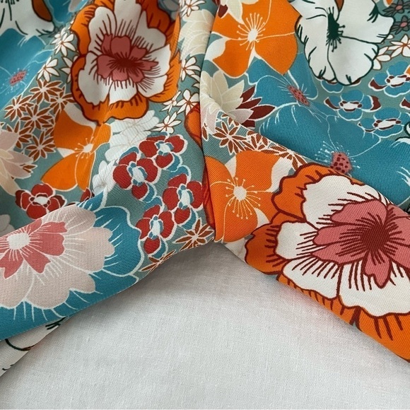 Botanik Studio MEDIUM Wide Leg Pants Skirt Long Floral Flowers - Picture 6 of 10